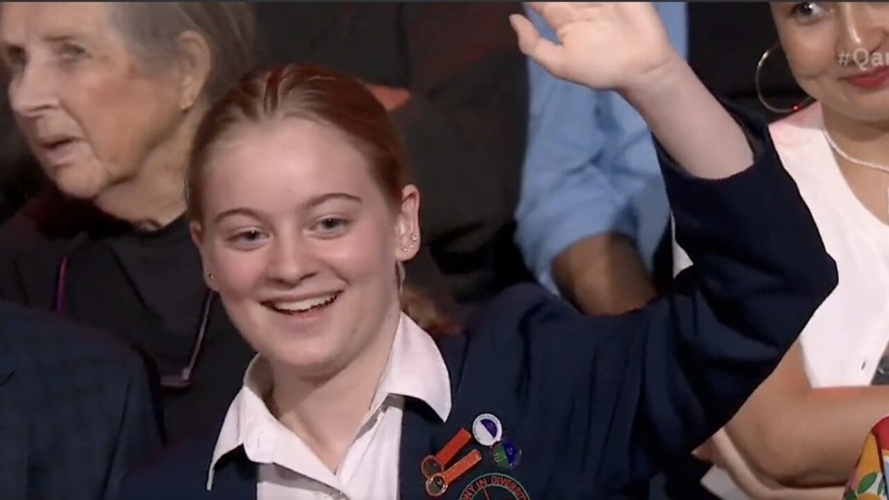 The schoolgirl's question sparked quite a row over the Voice to Parliament. Picture: ABC