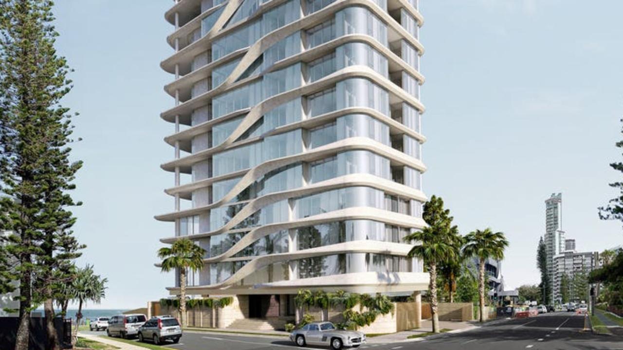 A unit in this apartment project at Lot 13/3519 Main Beach Parade, Main Beach, sold off-the-plan last month for $9.5m.