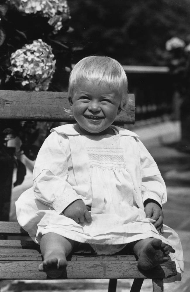 Prince Philip of Greece, later Duke of Edinburgh, as a toddler, July 1922. Picture: Hulton Archive/Getty Images