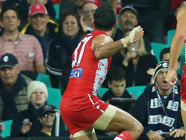 Adam Goodes’ dance against Carlton sparked an unfortunate controversy.