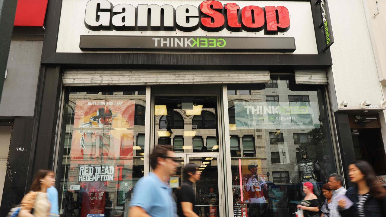 GameStop is a well-known retail chain whose business model of selling games on discs. Picture: Spencer Platt/Getty Images North America/AFP