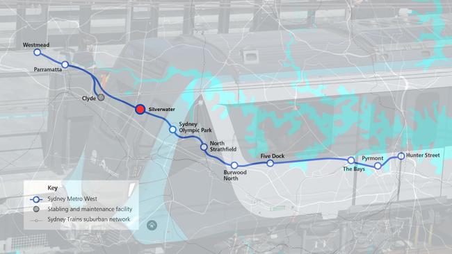 An extra stop at Silverwater could potentially be built between Parrramatta and Sydney Olympic Park.