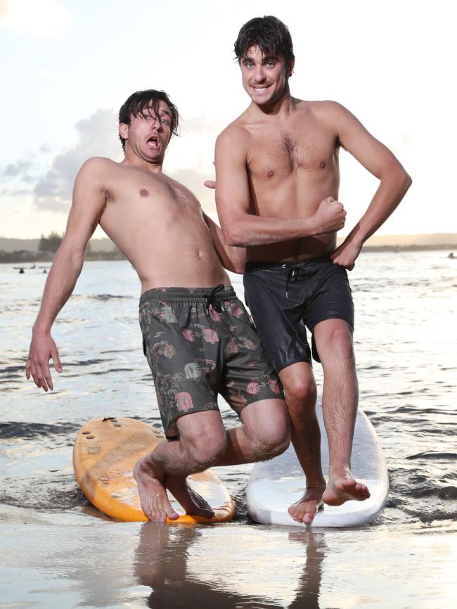 Doing it for the laughs: Jack Steele and Matt Ford. Picture: Richard Dobson