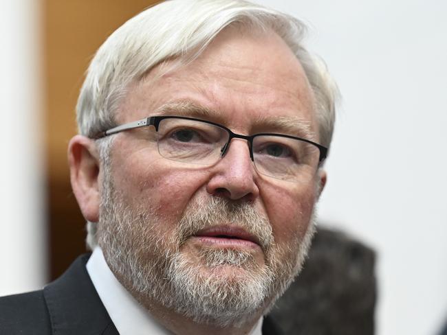 CANBERRA, AUSTRALIA, NewsWire Photos. AUGUST 10, 2023: Kevin Rudd at the unveiling of the Official portrait of former Prime Minister Hon DR Kevin Rudd at Parliament House in Canberra. Picture: NCA NewsWire / Martin Ollman