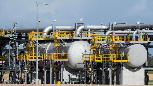 A gas conditioning plant in the Gippsland basin. Picture: Joe Castro