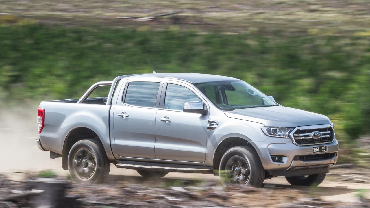 The Ford Ranger has outsold the Toyota HiLux three times this year. Picture: Thomas Wielecki.