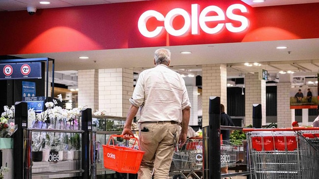 A shopper enters a metropolitan Coles supermarket. Picture: NewsWire / James Gourley