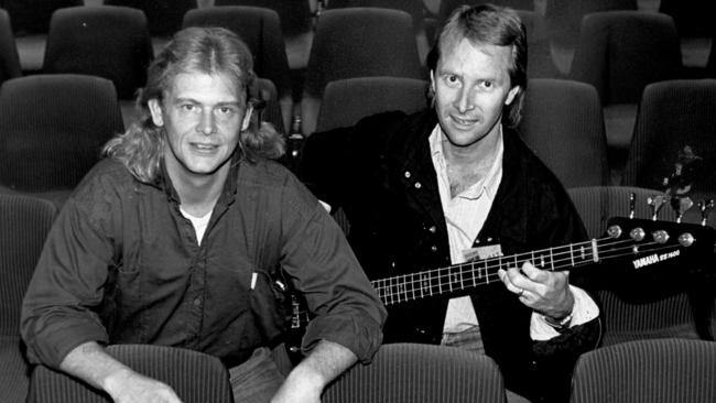 Powerful: John Farnham and Glenn Wheatley on the Whispering Jack tour in 1987.