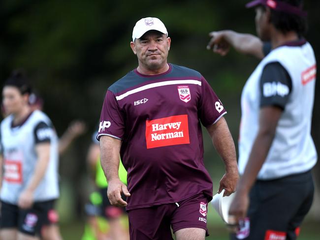 Queensland women's coach Jason Hetherington is urging players to "stay positive and stay fit" after the suspension of the BHP Premiership. Picture: NRL Photos