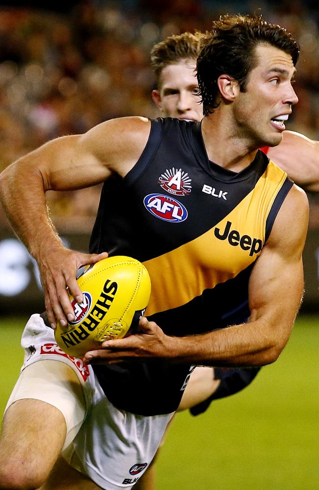 Tiger Alex Rance in action. Picture: Wayne Ludbey