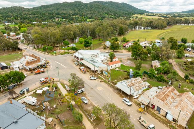 Huge storms late Sunday caused a massive flash flood in the middle of the night in Eugowra, with houses washed off their foundations, and cars and other items strewn though the town. Picture: Chris Watson/Farmpix Photography