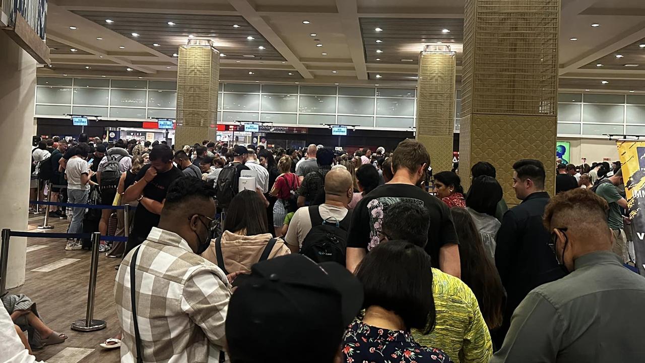 It took travellers hours to get through Bali airport on Christmas Day. Picture: Tascha Maz / Facebook