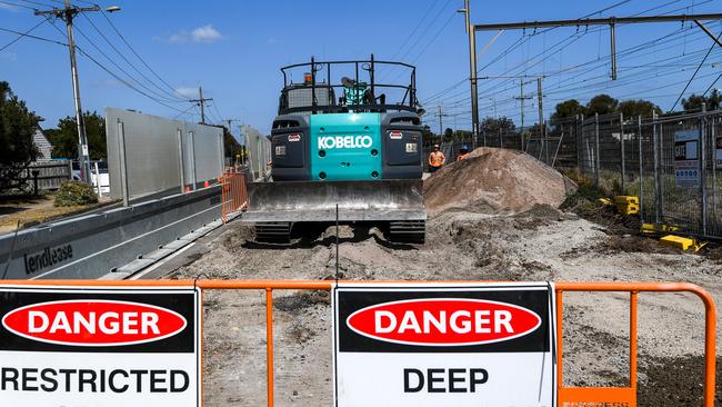 Commuters will face delays during level crossing removal works in Carrum. Picture: Penny Stephens