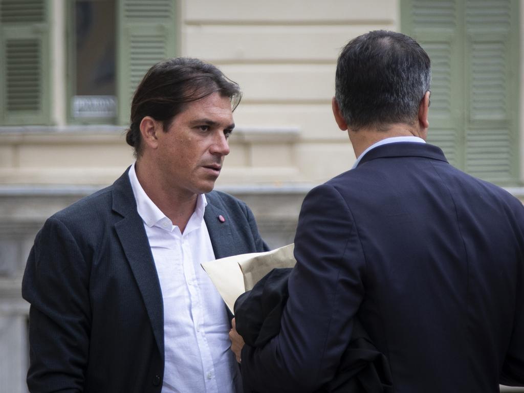 Damien Carew appears at a French court in Nice. Picture: Franck Bessière