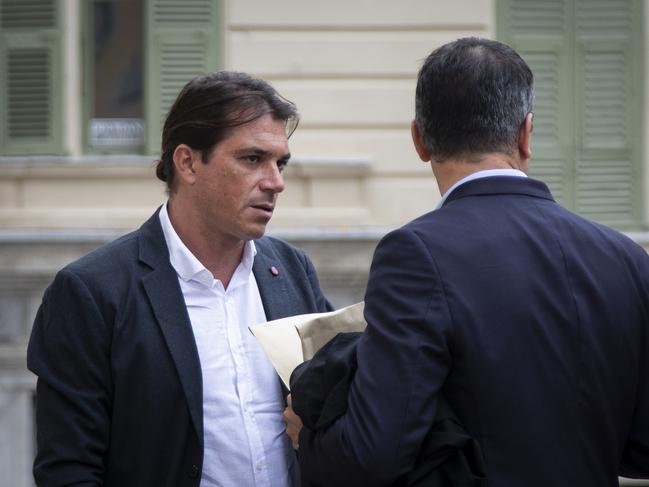 Damien Carew appears at a French court in Nice. Picture: Franck Bessière