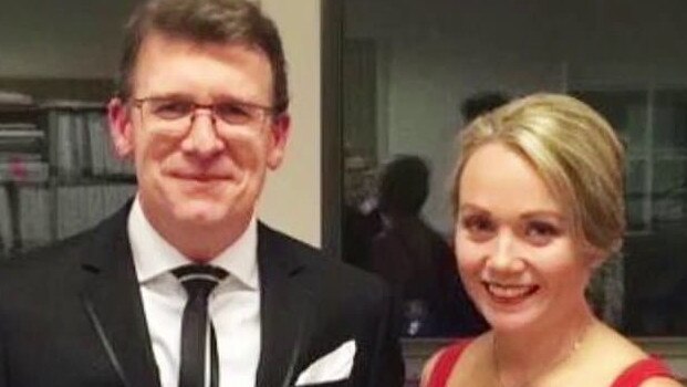 Alan Tudge and Rachelle Miller at the 2017 Mid-Winter Ball in Parliament House. Picture: ABC/Four Corners