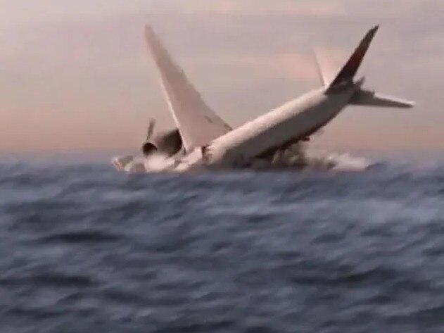 Reenactment/artist impression of final moments of MH370 flight. Picture: National Geographic