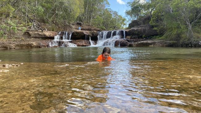 Tess Durack’s son Grady at Twin Falls. Picture: Tess Durack