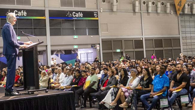 Tony Burke at the citizenship ceremony. Picture: Jeremy Piper