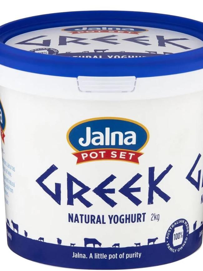 The old packaging just says Greek Natural Yoghurt. Picture: Tomen Supermarket