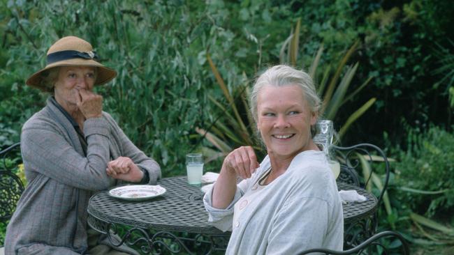 With Dame Judi Dench in the 2005 film Lavender. Picture: Supplied