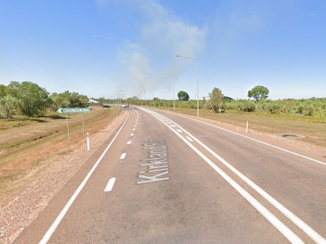 A woman has died and two people have been freed after a two-0car collision in Palmerston, NT. Picture: Google Maps
