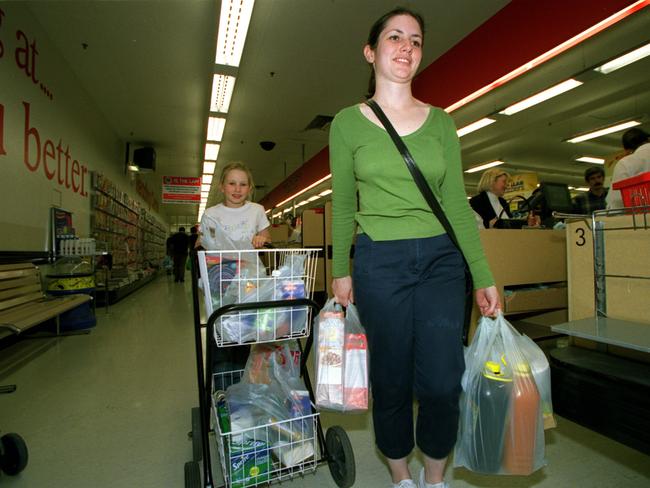 Some of Coles old single-use bags