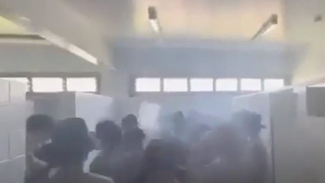 A number of students have been suspended from Emmaus College Rockhampton after a video surfaced of students vaping in a toilet block.