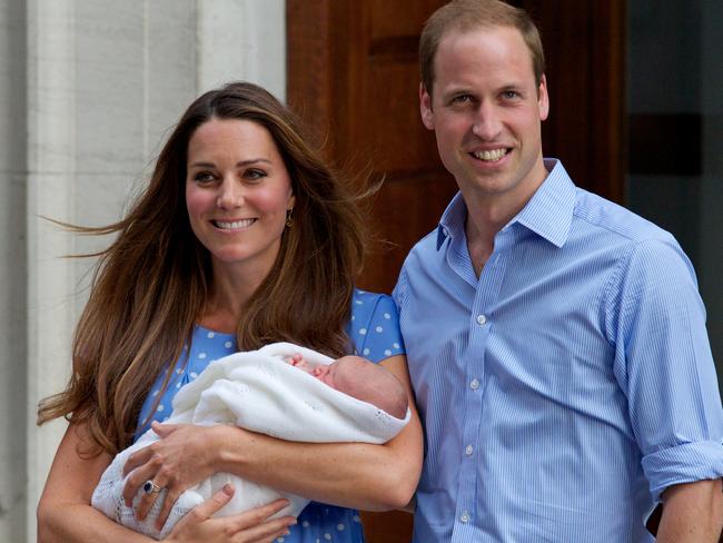 Prince William and Catherine, Duchess of Cambridge with Prince George. Picture: AFP