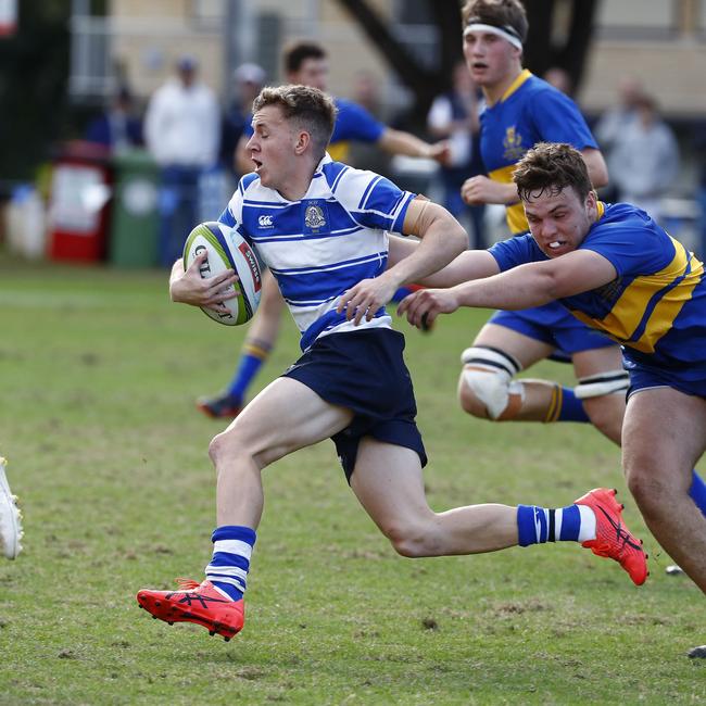 Action from the GPS first XV rugby match between Nudgee College and Toowoomba Grammar School. Photo:Tertius Pickard