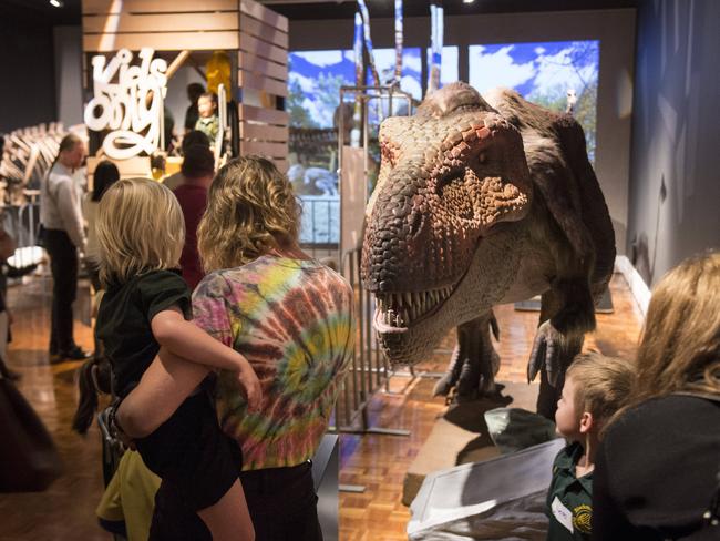 The interactive Dinosaur Revolution exhibition at TMAG. Picture: MATHEW FARRELL