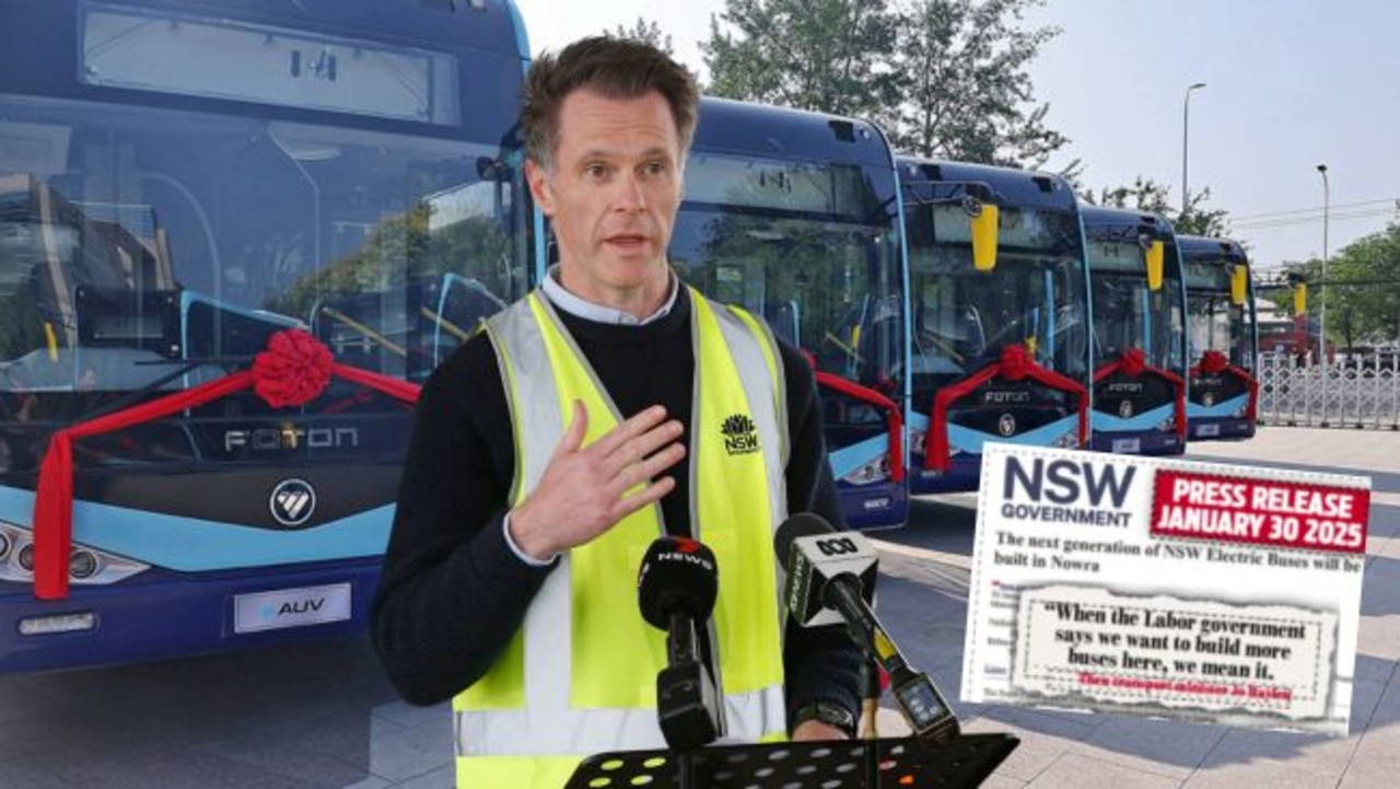 Shock pics: Minns’ ‘made in NSW’ buses secretly assembled in China