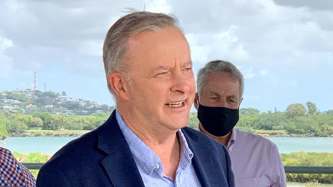 During his visit to Mackay in mid-January, Mr Albanese said he would defend the competitiveness of Central Queensland’s coal firms. Picture: Janessa Ekert