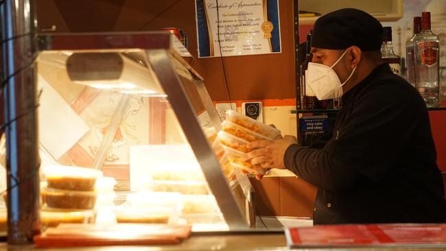 Mount Gambier's Amit Sharma had so many requests for free meals on Thursday he didn’t have time to open Blue Lake Indian for takeaway. Picture: Jessica Ball