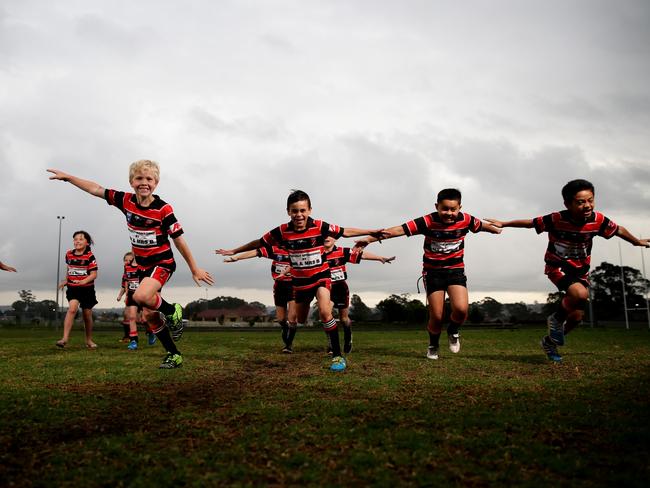 Australia couldn’t get enough of the ‘Hayne Plane’ in 2015. Pictured, Minto Cobras junior rugby league players cheer on their former player from Sydney.