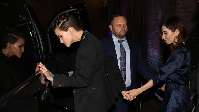 Ruby Rose and her girlfriend, Veronicas singer Jessica Origliasso. Picture: Christian Gilles