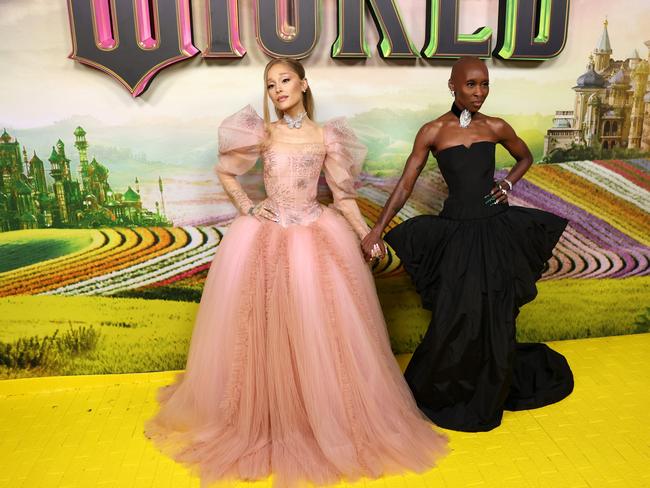 Ariana Grande and Cynthia Erivo promote Wicked in Sydney last November. Picture: Don Arnold/WireImage