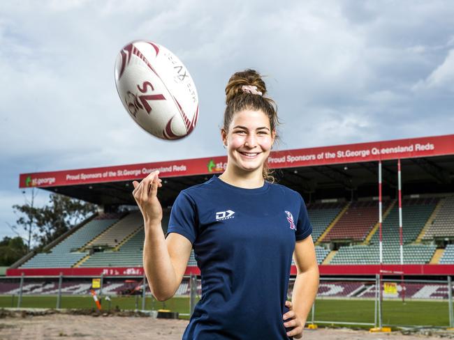 Rugby 7's player Kaitlin Shave at Ballymore Stadium, Herston, Friday, July 23, 2021 – Picture: Richard Walker