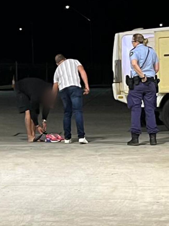 Police arrest one of the El Masri brothers after the alleged ice bust. Picture: NSW Police