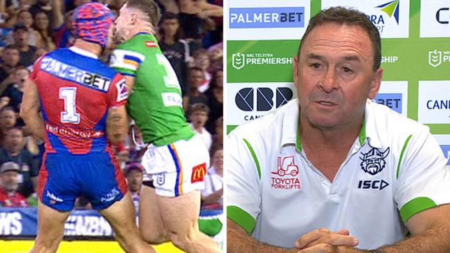 Hudson Young and Ricky Stuart.