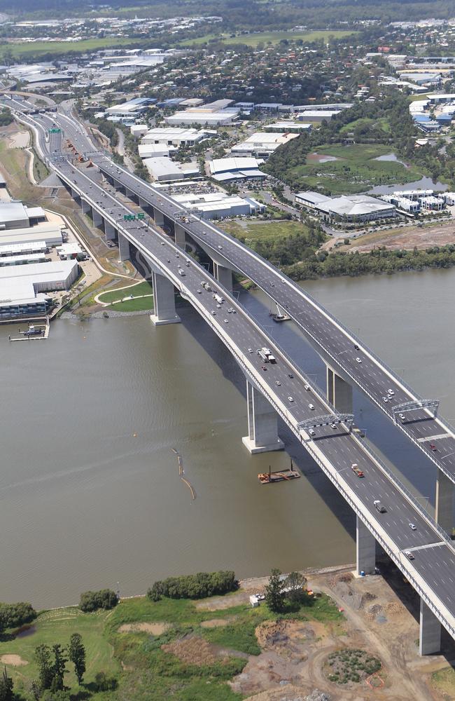 The first bridge was opened in 1986 and a duplicate bridge in 2010 to make them the Sir Leo Hielscher Bridges. Picture: Bruce Long