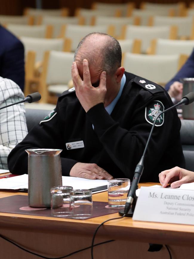 Ramzi Jabbour during Senate Estimates hearings at Parliament House in 2018. Picture: Gary Ramage