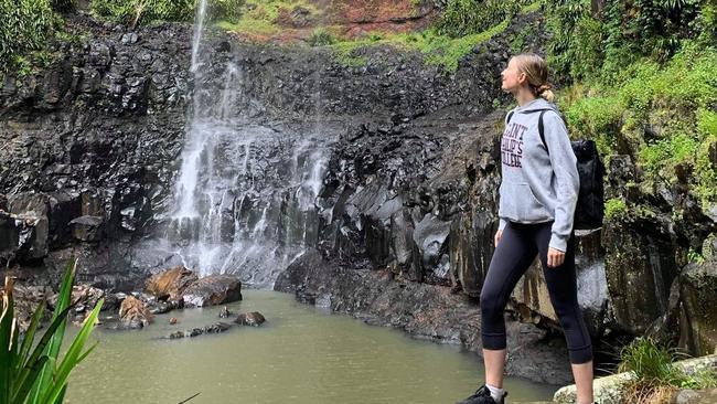 Purlingbrook Falls on the Gold Coast: Tasmin says, “One of my fave local spots in the hinterland.” Picture: SUPPLIED