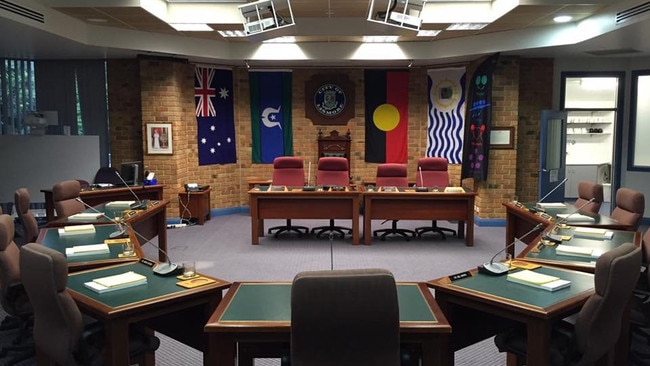 Inside Lismore City Council chambers where public access has now been axed along with question time.