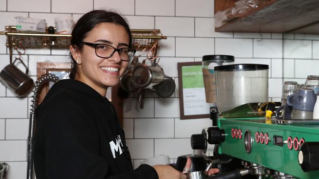 Barista Nohad Maroun from Mr Phillips coffee house on Phillip St, Parramatta. Picture: Jonathan Ng