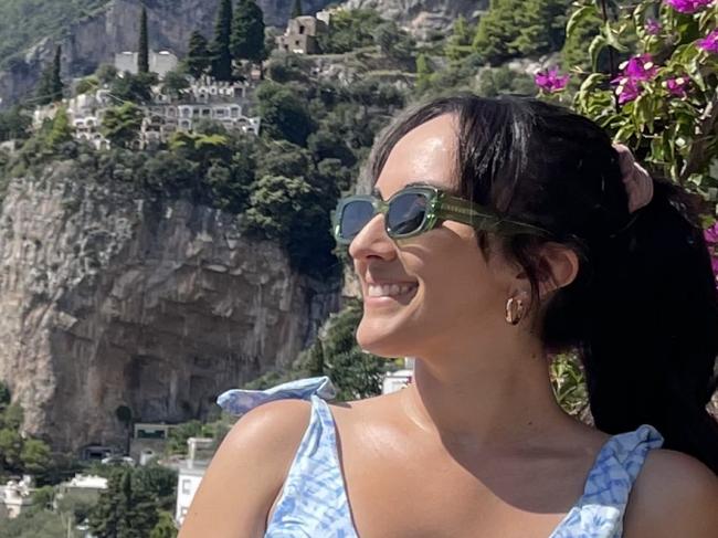 WARNING. WEEKEND TELEGRAPHS SPECIAL.  MUST TALK WITH PIC ED JEFF DARMANIN BEFORE PUBLISHING.    ,  05/09/23.   Adult Gap Year traveller Danielle Bracamonte in Italy