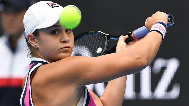 Ash Barty could become the first Australian woman to finish the year ranked No.1 in the WTA rankings. Picture: AFP