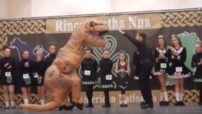 Move Over Michael Flatley - This Irish Dancing Dinosaur Is the True Lord of the Dance