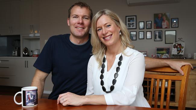 Rebecca White, 33, at home in Orielton with her fiance Rodney Dann, 34. Pictures: SAM ROSEWARNE