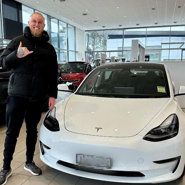 Social media star Luke Erwin said he will likely “ditch” his Tesla after exposing the issues of owning the electric car. Picture: Instagram/lukeerwintv